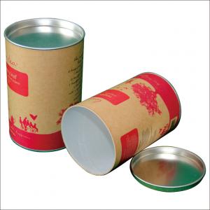 China Paper  Composite Cans with Flat Metal Lid For Jeans , T - shirt , custom paper tubes factory