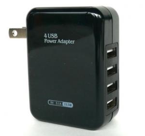 China 4 Port 3.1A USB Wall Charger AC power adapter 15w For iPhone Samsung iPod factory