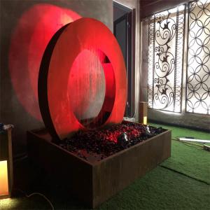 China Rusty Corten Steel Water Feature 2mm Decorative Water Fountains on sale