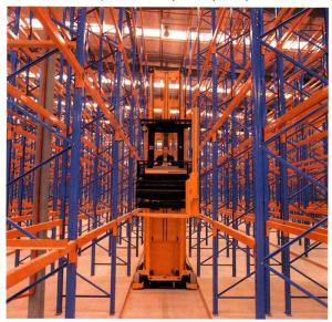China Blue / Orange Forklift Movement Very Narrow Aisle Racking System , 1800mm To 2200mm factory