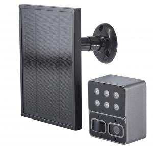 China Floodlight Outdoor WIFI Solar Battery PIR-Motion-Sensor Light Camera Built-In Lithium Battery Two Way Voice Night Vision factory
