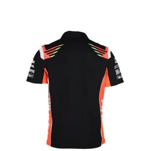 China Racing Team Customized Printing Methods Breathable 100% Cotton Zipper Polo Shirt Men factory