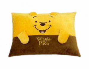China Fashion Disney Cartoon Plush Winnie The Pooh Baby Pillow Yellow on sale