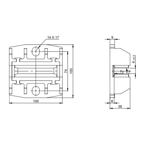 1.75 M/S SS304 Elevator Slide Guides Passenger Elevator Components
