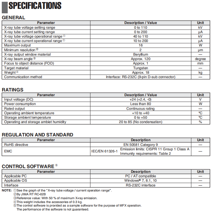 Sealed XRay Generator 2µm Resolution for PCB Non Destructive Testing