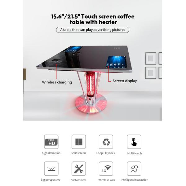 21.5 Inch Capacitive PCAP Touch Screen Table For Coffee Shop