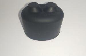 China Black Silicone Rubber Parts Cylindrical Rubber Handle Sleeve 1*25mm on sale
