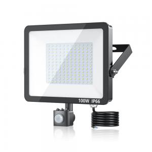 China 10000lm 100W LED Security Light With PIR Motion Sensor Black Grey factory