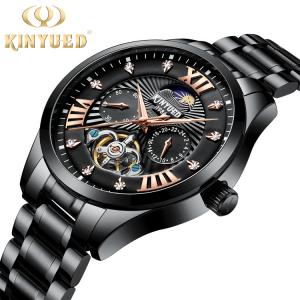 China KINYUED High Quality Custom Waterproof Watch Watch Buckle Stainless Steel Automatic Mechanical Watch Men factory