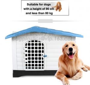 China PP European Style Plastic Dog House, Pet Waterproof Outdoor Winter House,Dog Kennel, low MOQ luxury kitty cat house, pac factory