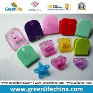 China Plastic Colorful Semi-Circle/Star/Heart/Square Office Paper Clips factory