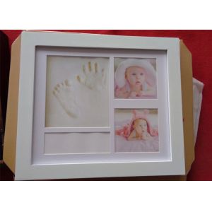 China Customized Baby Clay Impression Kit , Handprint Picture Frame For Newborn Infants factory