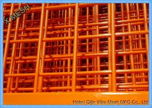 China Orange Wire Mesh Fence Panels , Secure Temporary Fencing For Construction Site  on sale