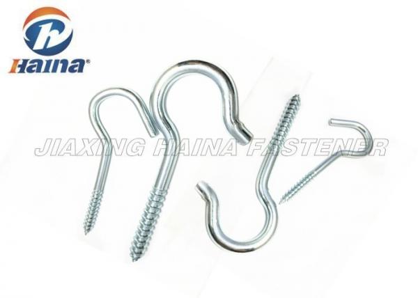 China Small Eye Hooks For Jewelry / Zinc Plated Carbon Steel Threaded Hook Bolt factory
