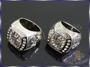 China Champion Gifts Zinc Allay Ring Stones Insert Silver Plating OEM Design on sale