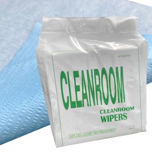 China High Absorbency Cleanroom Wiper 300pcs/Bag 45% Polyester 55% Wood Pulp factory