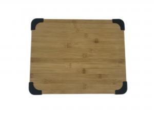 China Sustainable Personalized Custom Bamboo Cutting Board With Silicone Non Slip Pad factory