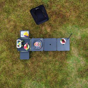 China Luxury Folding Vehicle Outdoor IGT Mobile Kitchen Portable Picnic Barbecue Grill Good Companion For Camping factory
