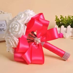 China Wholesale Bride Hand Flowers bridal bouquet foam rose artificial flower bouquet for wedding on sale