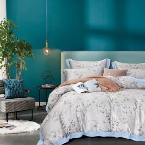 China 60s Ring Spun Luxury Tencel Bedding Sets 100% Tencel Bedsheets Duvet Cover Bed Sheet on sale