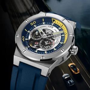 China 320x240 Resolution Waterproof Skeleton Watch For Men Coated Sapphire Crystal factory