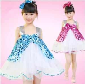 China Girl‘s sequined costumes dance costumes dress for children factory