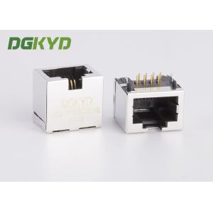 Buy cheap Metal Shielded Female Rj45 Ethernet Jack Connector Without Transformer , 11.5mm from wholesalers