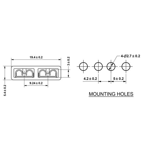 ATY-04 Medium PCB Mount Type Car Blade Fuse Clip