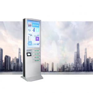 China White CRS Material Cell Phone Charging Stations With 43 Inch Digital Signage factory