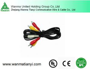 China High quality 2 male RCA to 1 female cable y splitter phono cable for japan av video on sale