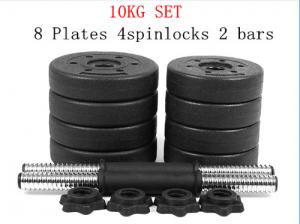 China Environmental rubber coated dumbbell cement dumbbell set for weight lifting on sale