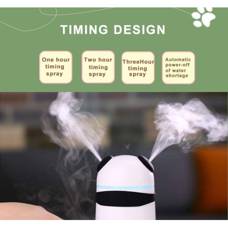 Portable Cute Panada Shape 150ml Plastic Aroma Diffuser