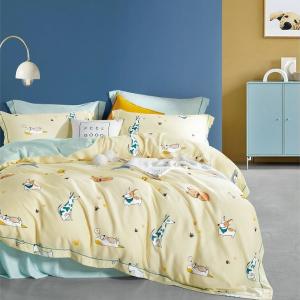 China Natural 100% Printed Tencel Fabric Sheets Bedsheet Comforter Duvet Cover Bedding Sets on sale