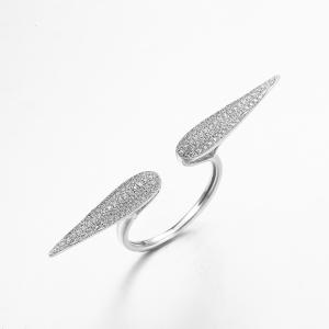 China Flying Wings 925 Sterling Silver CZ Rings Affordable Wedding Rings factory