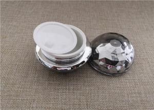 China Shinny Silver Easy Packing Acrylic Jars For Cosmetics Ball Round Shape 30 / 50G on sale