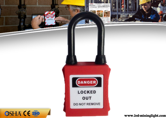 Durable Lock Out Padlocks , Dust Proof Nylon Shackle ABS Lock Out Locks
