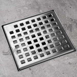 China Square Shower Floor Drain Brushed 304 Stainless Steel Material factory