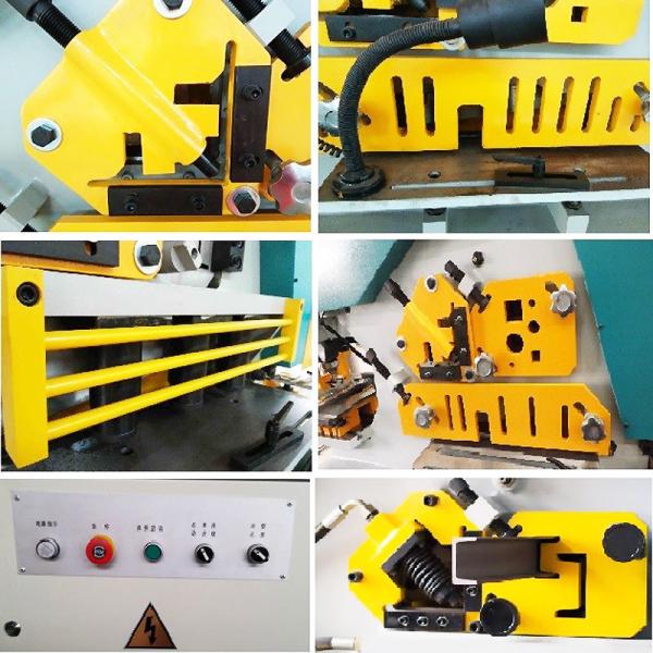 220V Single Phase Hydraulic Ironworker Machine Customized For Pipe Cutting