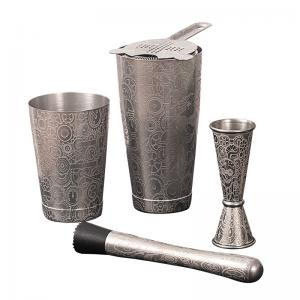 China 5 Pieces Stainless Steel Homeware Cocktail Boston Shaker Muddler factory