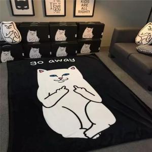 China Screen Printed Flannel Blanket Cartoon Character For Winter Bedding / Sofa Throws factory