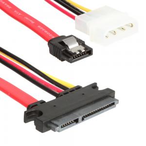 China ROHS SATA III Data Wire Harness Cable SATA 7+15Pin 22Pin To SATA 7Pin+4Pin on sale