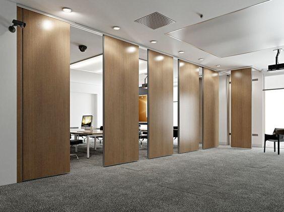 China Conference Room Sliding Movable Office Partition Wall Sound Insulation factory