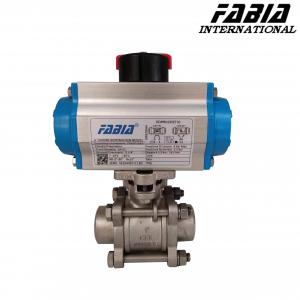 China Air Actuated Ball Valve With Pneumatic Actuator Two Way Butt Welding factory