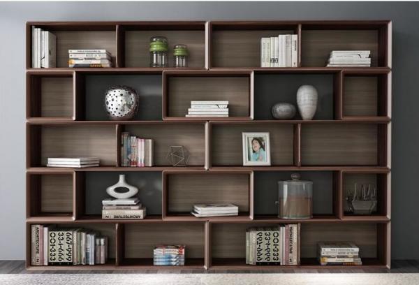 China Home Study room Office Furniture American Walnut Wood Combined Bookcase with Shelves by Classic Nordic design factory