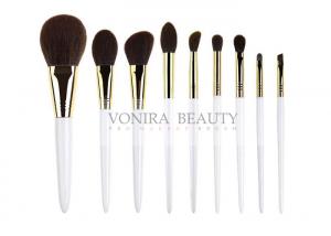 China Essential Dazzling Synthetic Makeup Brush Pearl White Handle Brushes on sale