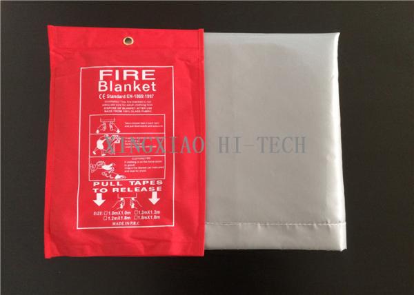 China Silicone Coated Fiberglass Emergency Fire Blanket Flame Retardant 1000x1800mm factory