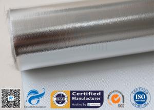 China Silver Coated Fabric 430G 0.43MM Twill Aluminium Foil Fiberglass Pipe Insulation factory