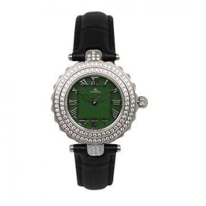 China OEM Steel Women Jewelry Watch Diamond Decoration Leather Band Wrist Watch factory