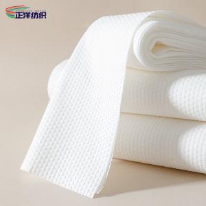 China 30x70cm Disposable Rags Cloth White Spunlace Nonwoven 80GSM Disposable Hair Towels factory