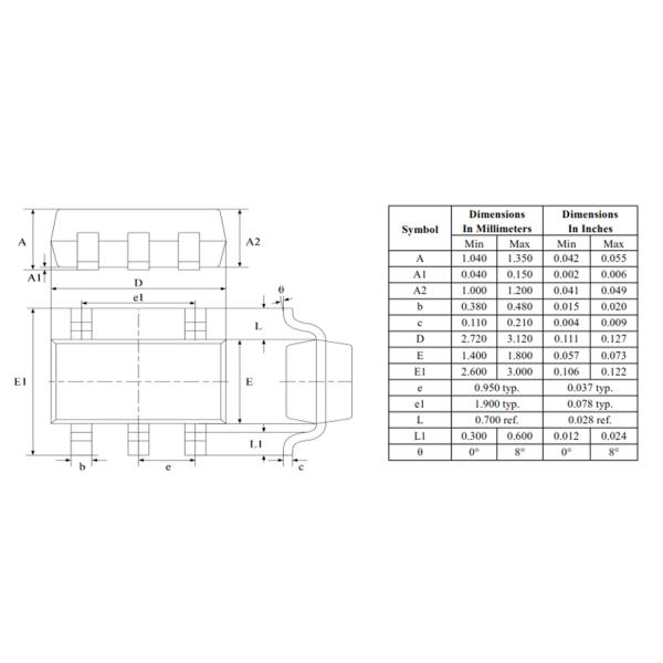 OPA340NA Single-Supply CMOS Op-Amp with 5.5MHz BW 2V/µs Slew Rate Rail-to-Rail I/O 750µA Quiescent Current 2.7-5.5V Operation SOT23-5 Package for